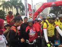 FOTO: Menhub Kampanye Mudik Aman Sambil Bersepeda Santai