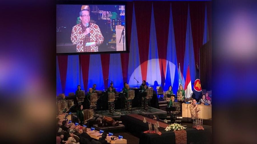 Demonstrasi angklung di Markas PBB ini salah satunya agar RI mendapat dukungan untuk menjadi Anggota Dewan Keamanan PBB 2019 - 2020.