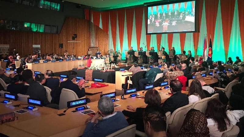 Demonstrasi angklung di Markas PBB ini salah satunya agar RI mendapat dukungan untuk menjadi Anggota Dewan Keamanan PBB 2019 - 2020.