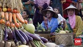 Mereka adalah petani-petani yang tersisa dari sawah terakhir di Karimunjawa, daerah kepulauan, di mana sawah-sawah lain sudah banyak yang beralih fungsi jadi tambak udang. (CNN Indonesia/Tri Wahyuni)