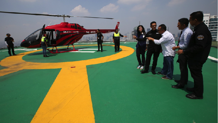 BNI Luncurkan Jasa Antar Jemput Naik Helikopter untuk Nasabah