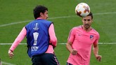 Pemain Atletico Madrid Gabi bertekad memberikan kemenangan untuk timnya di final Liga Europa. (REUTERS/Christian Hartmann)
