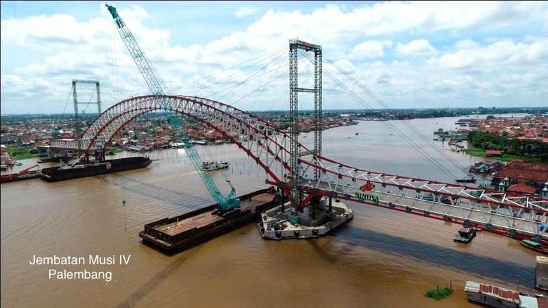 Tahun 2018, pembangunan jembatan sebanyak 174 buah dengan total panjang 13.639 meter.