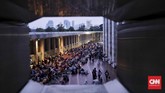 Berdasarkan keterangan petugas, selama Ramadan panitia Masjid Istiqlal menyediakan takjil sekitar 3.500 porsi untuk Senin hingga Kamis, dan jumlah ini bertambah menjadi 4.500-6.000 porsi pada Jumat hingga Minggu. (CNN Indonesia/Hesti Rika)