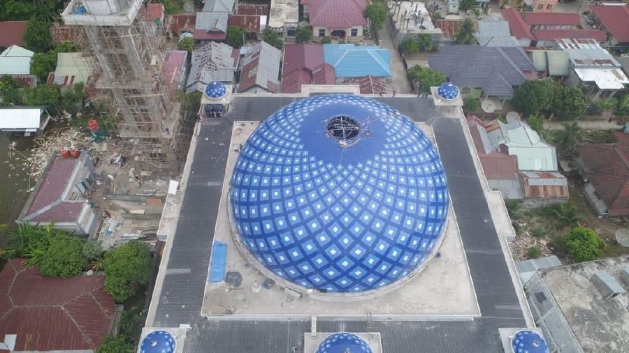 Kementerian PPUPR telah membangun kembali Masjid At-Taqarrub di Desa Keude, Kabupaten Pidie Jaya Pasca Gempa 2016