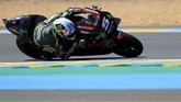 Kualifikasi MotoGP Prancis di Sirkuit Le Mans, Sabtu (19/5), berlangsung menarik. Johann Zarco untuk kali pertama memimpin saat babak kualifikasi menyisakan sepuluh menit. (REUTERS/Gonzalo Fuentes)