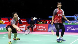Ahsan/Hendra Menang, Indonesia vs Korea Selatan Imbang 2-2