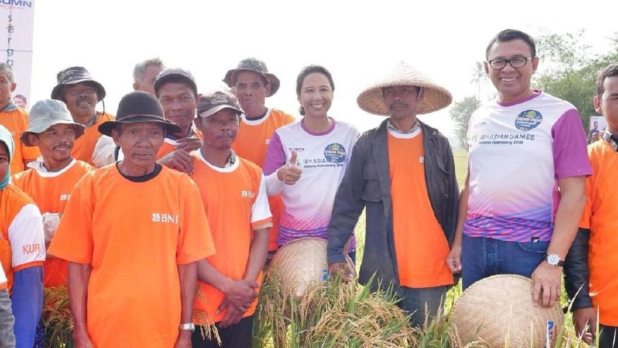 Serap gabah seberat 4,5 ton ini dilaksanakan di lahan seluas 6.500 m2