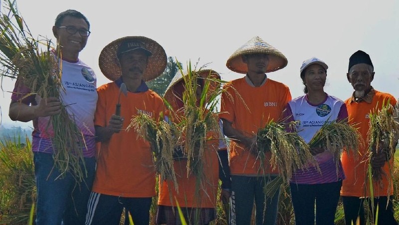 Serap gabah seberat 4,5 ton ini dilaksanakan di lahan seluas 6.500 m2