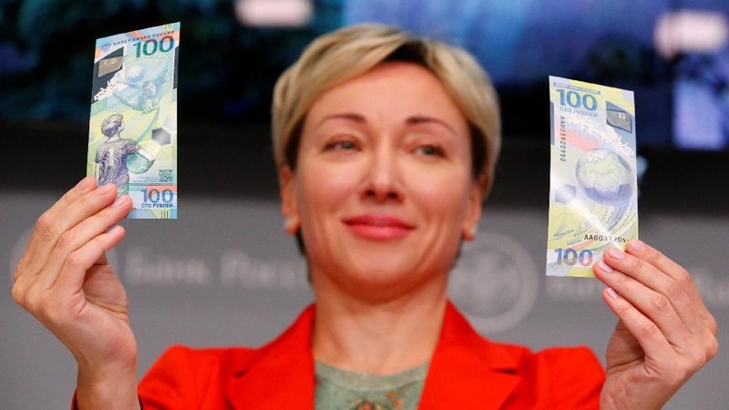 Bank Sentral Rusia telah meluncurkan lembaran 100 rubel untuk memperingati Piala Dunia FIFA 2018 mendatang.