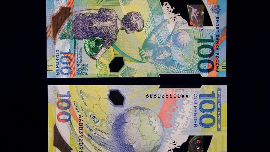 Bank Sentral Rusia telah meluncurkan lembaran 100 rubel untuk memperingati Piala Dunia FIFA 2018 mendatang.