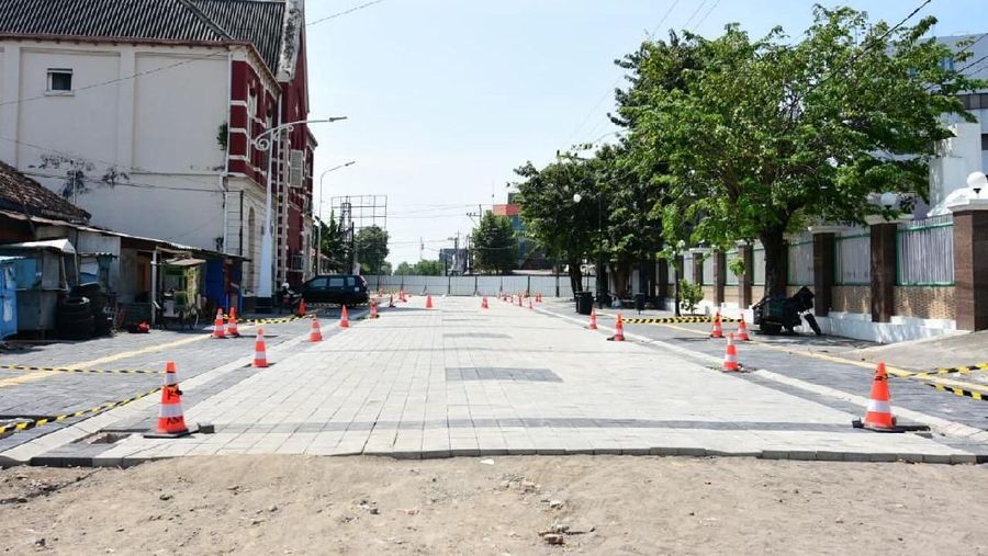Penataan Kota Lama Semarang dilakukan selama 2 Tahun sejak 2017 dan ditargetkan rampung akhir 2018.