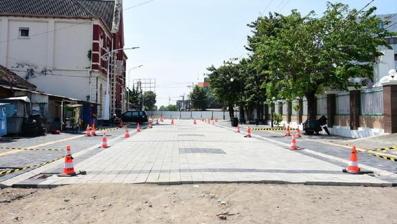 Penataan Kota Lama Semarang dilakukan selama 2 Tahun sejak 2017 dan ditargetkan rampung akhir 2018.