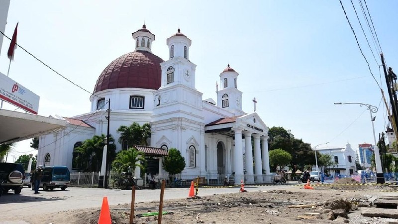 Penataan Kota Lama Semarang dilakukan selama 2 Tahun sejak 2017 dan ditargetkan rampung akhir 2018.
