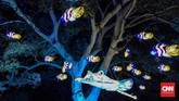 Taronga Zoo, kebun binatang di Sydney juga ikut berhias selama Vivid Sydney 2018. Instalasinya kebanyakan berbentuk flora dan fauna.
