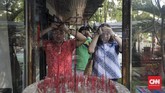 Pada perayaan Tri Suci Waisak 2562 BE, umat Buddha doa bersama untuk menjaga kebersamaan dalam keberagaman serta perdamaian di Indonesia. (CNNIndonesia/Adhi Wicaksono)