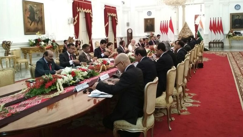 Ini merupakan kunjungan balasan Modi setelah sebelumnya Jokowi melakukan kunjungan bilateral di India bulan Januari lalu.