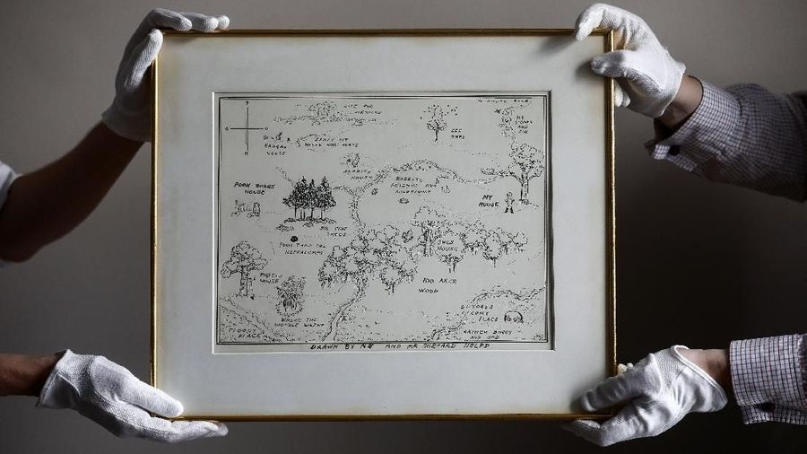 Gambar sketsa Winnie the Pooh merupakan karya ilustrator terkenal Inggris, E.H. Shepard. Ini menjadi sketsa Winnie the Pooh yang langka.