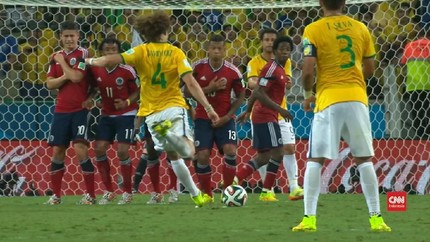 VIDEO: Gol 'Roket' David Luiz di Piala Dunia 2014