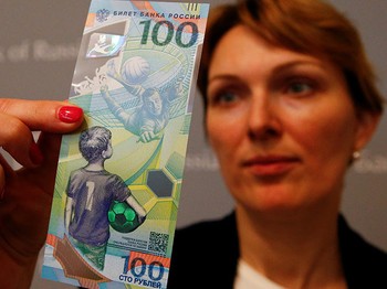 Bank Sentral Rusia Cetak Uang Kertas Khusus Piala Dunia 2018