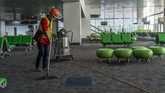 Luas area terminal baru bandara ini mencapai 58.652 meter persegi, atau hampir sembilan kali lebih besar dibanding luasan terminal bandara lama. (ANTARA FOTO/Aji Styawan/foc/18).
