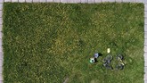 Foto udara menunjukkan anak-anak bermain di rumput kota Divnogorsk, Rusia. (Reuters/Ilya Naymushin)