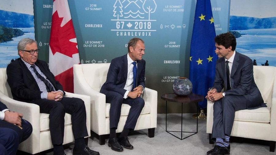 PM Kanada Justin Trudeau mengatakan Kanada akan mengambil langkah balasan atas keputusan Trump menjatuhkan tarif timpor baja dan aluminium.