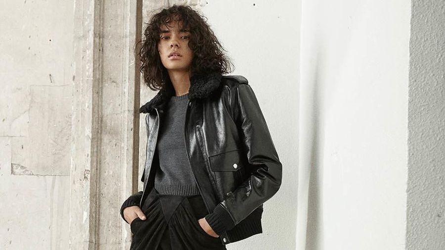jaket kulit Saint Laurent one