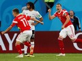 FOTO: Pesta Timnas Rusia, Kegetiran Mesir di Piala Dunia 2018