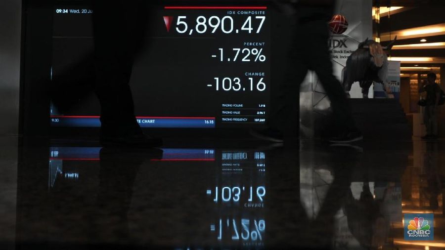 Berikut 5 saham dengan nilai transaksi terbesar.