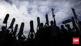 Di Jakarta perayaaan Go Skateboarding Day sudah memasuki tahun yang ke-13. Penyelenggara berharap agar permainan skateboard bisa lebih diperhatikan lagi oleh pemerintah, industri dan publik. (CNN Indonesia/ Hesti Rika)