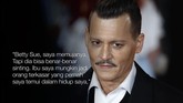 Dalam wawancara dengan Rolling Stones, Johnny Depp mengisahkan pengalaman masa kecilnya yang suram dan hubungan cinta-benci dirinya dengan sang ibunda, Betty Sue. (AFP PHOTO/Tolga AKMEN)