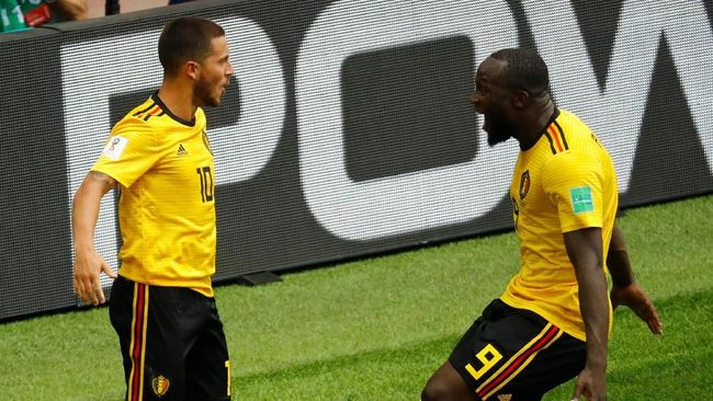 Hazard-Lukaku Dua Gol, Belgia Gasak Tunisia 5-2