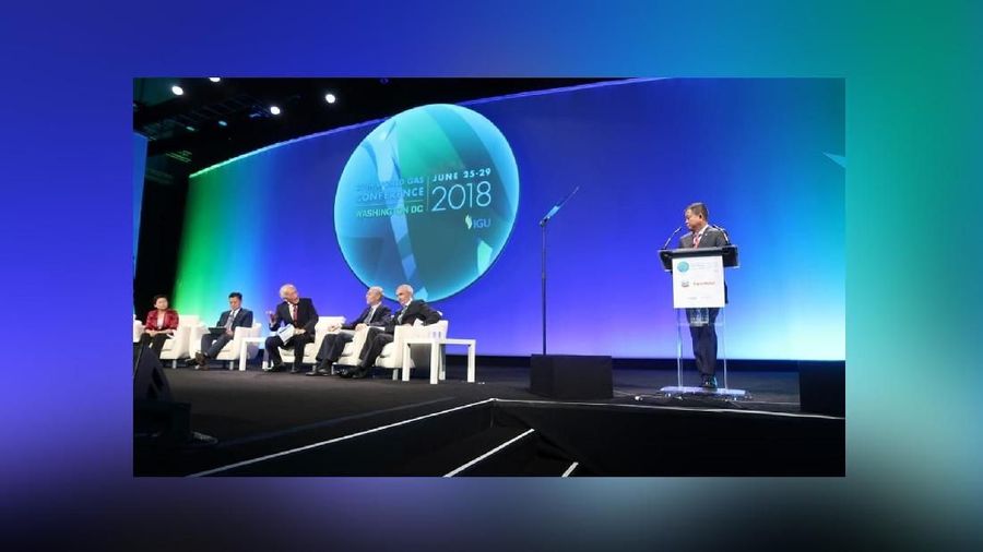 Menteri ESDM Ignasius Jonan menjadi pembicara utama dalam forum 27th World Gas Conference di Washington DC, Amerika Serikat