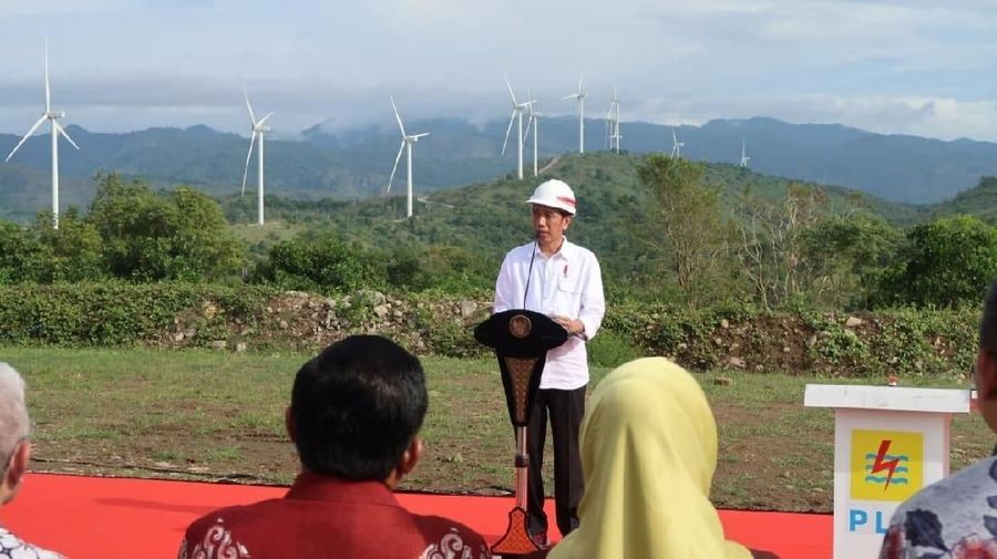 Presiden Joko Widodo meresmikan PLTB Sidrap hari ini.