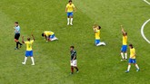 Timnas Brasil merupakan salah satu dari sejumlah tim besar yang mampu bertahan hingga babak perempat final Piala Dunia 2018. (REUTERS/David Gray)