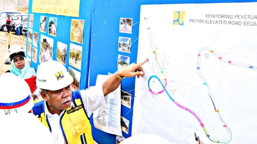 Dari total panjang 2,8 km, sepanjang 313 meter berupa konstruksi layang karena kawasan tersebut merupakan kawasan hutan lindung serta merupakan jalur wisata.