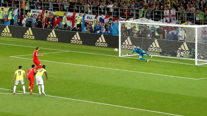 Skor 4-3 di babak adu penalti meloloskan Inggris ke babak perempat final yang akan menghadapi Swedia.