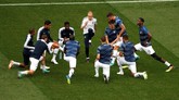 Sebelum pertandingan, kedua tim sudah bertemu tiga kali di Piala Dunia. Namun Prancis belum pernah menang atas Uruguay. La Celeste memiliki rekor sekali menang dan dua kali imbang. (REUTERS/Carlos Barria)