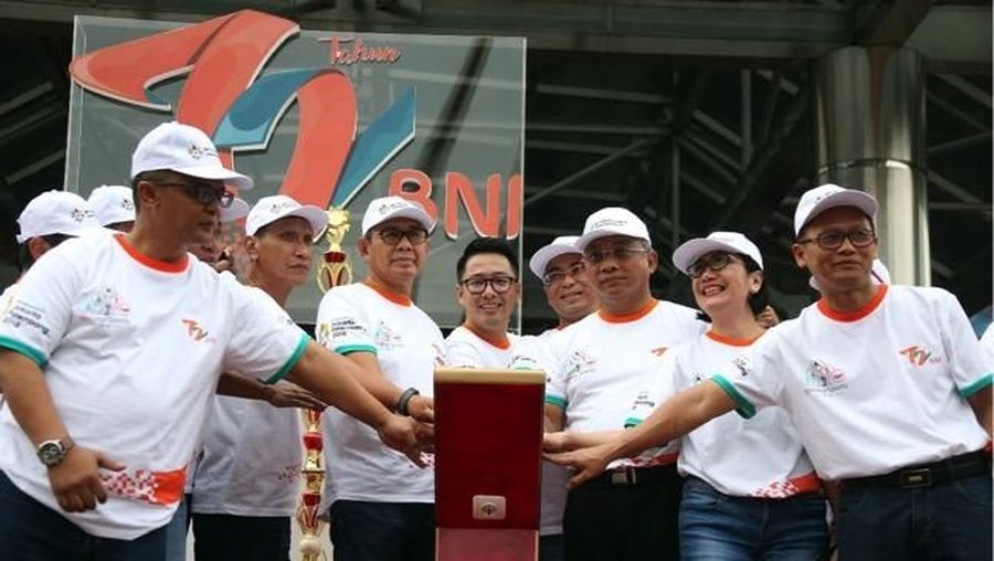Dalam rangka merayakan HUT ke-72, BNI menggelar acara puncak perayaan di beberapa titik di Jakarta.
