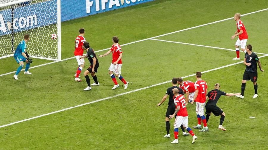 Kroasia melaju ke semifinal Piala Dunia 2018 usai menumbangkan Rusia.