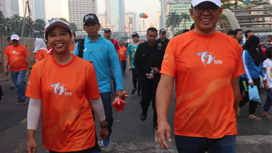Donasi dengan menggunakan yap! menjadi salah satu bagian dari rangkaian puncak acara Perayaan Hari Ulang Tahun (HUT) ke-72 tahun BNI.