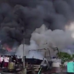 39 Unit Kapal Ikan Terbakar di Pelabuhan Benoa Bali