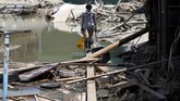 Wilayah yang terparah dilanda banjir mencakup Prefektur Hiroshima dan Okayama. (REUTERS/Issei Kato)