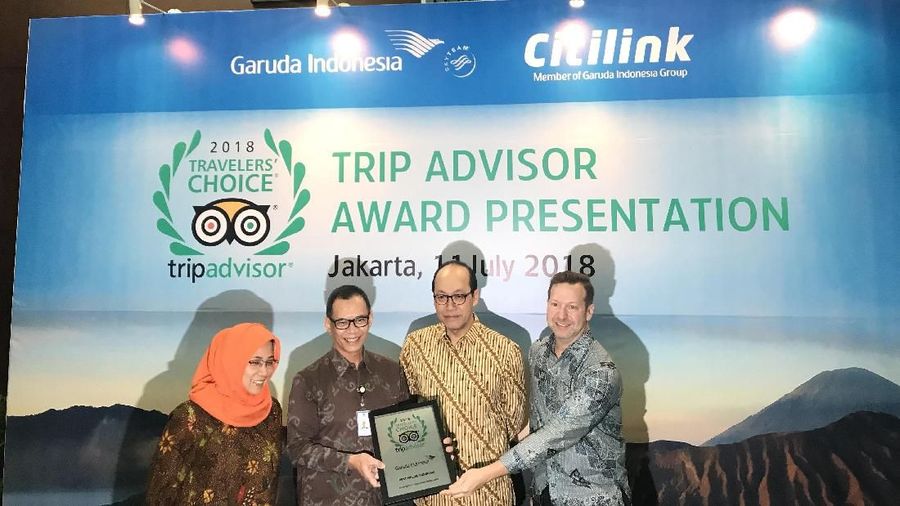 TripAdvisor mengumumkan Garuda Indonesia berhasil masuk dalam 10 maskapai terbaik di Asia tahun 2018.