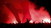 Bek Samuel Umtiti menjadi pahlawan kemenangan Prancis lewat gol sundulan di awal babak kedua. Sundulan Umtiti membawa Prancis lolos ke final Piala Dunia untuk kali ketiga. (REUTERS/Charles Platiau)