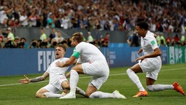 Inggris Unggul atas Kroasia di Babak Pertama