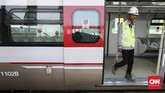 Satu set kereta akan terdiri dari dua gerbong, sehingga nantinya dapat menampung sekitar 260 penumpang. (CNN Indonesia/ Hesti Rika)