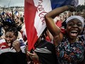 FOTO: Keriuhan Fan Prancis dan Kroasia di Final Piala Dunia