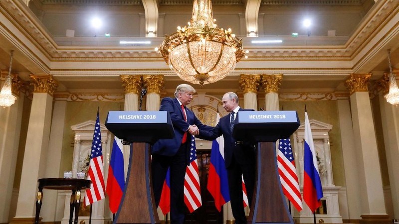 Trump menyebut pertemuannya dengan Putin telah memperbaiki hubungan kedua negara secara signifikan.